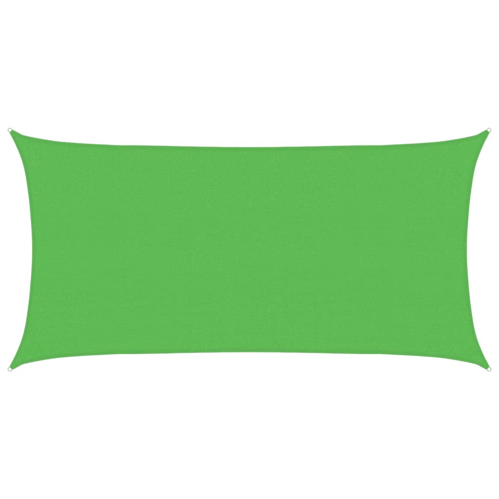 vidaXL Żagiel przeciwsłoneczny, 160 g/m², jasnozielony, 2x4 m, HDPE