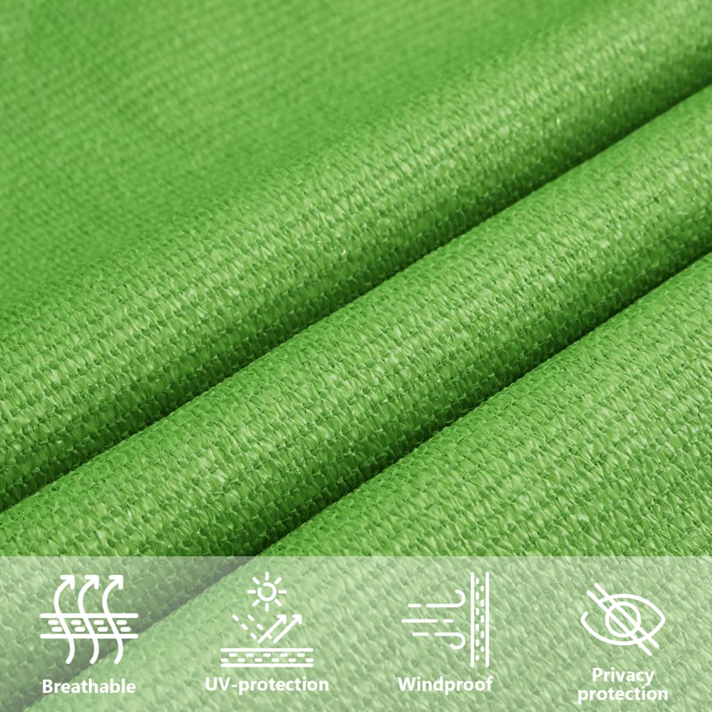 vidaXL Żagiel przeciwsłoneczny, 160 g/m², jasnozielony, 2x5 m, HDPE