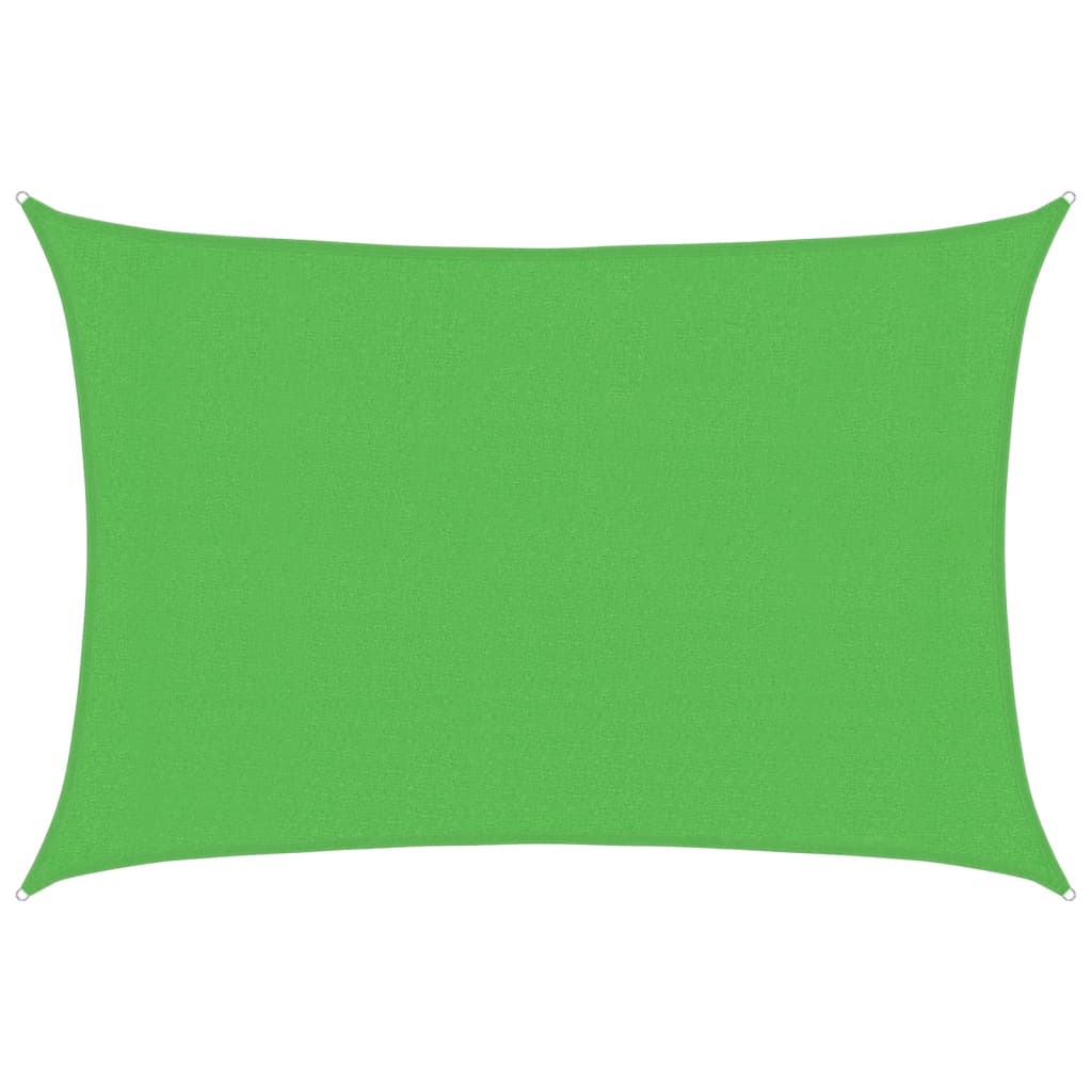vidaXL Żagiel przeciwsłoneczny, 160 g/m², jasnozielony, 3x4,5 m, HDPE