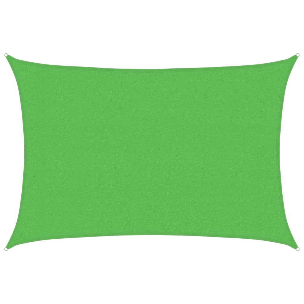 vidaXL Żagiel przeciwsłoneczny, 160 g/m², jasnozielony, 3x5 m, HDPE
