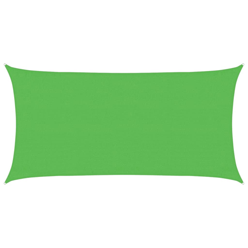 vidaXL Żagiel przeciwsłoneczny, 160 g/m², jasnozielony, 3x6 m, HDPE