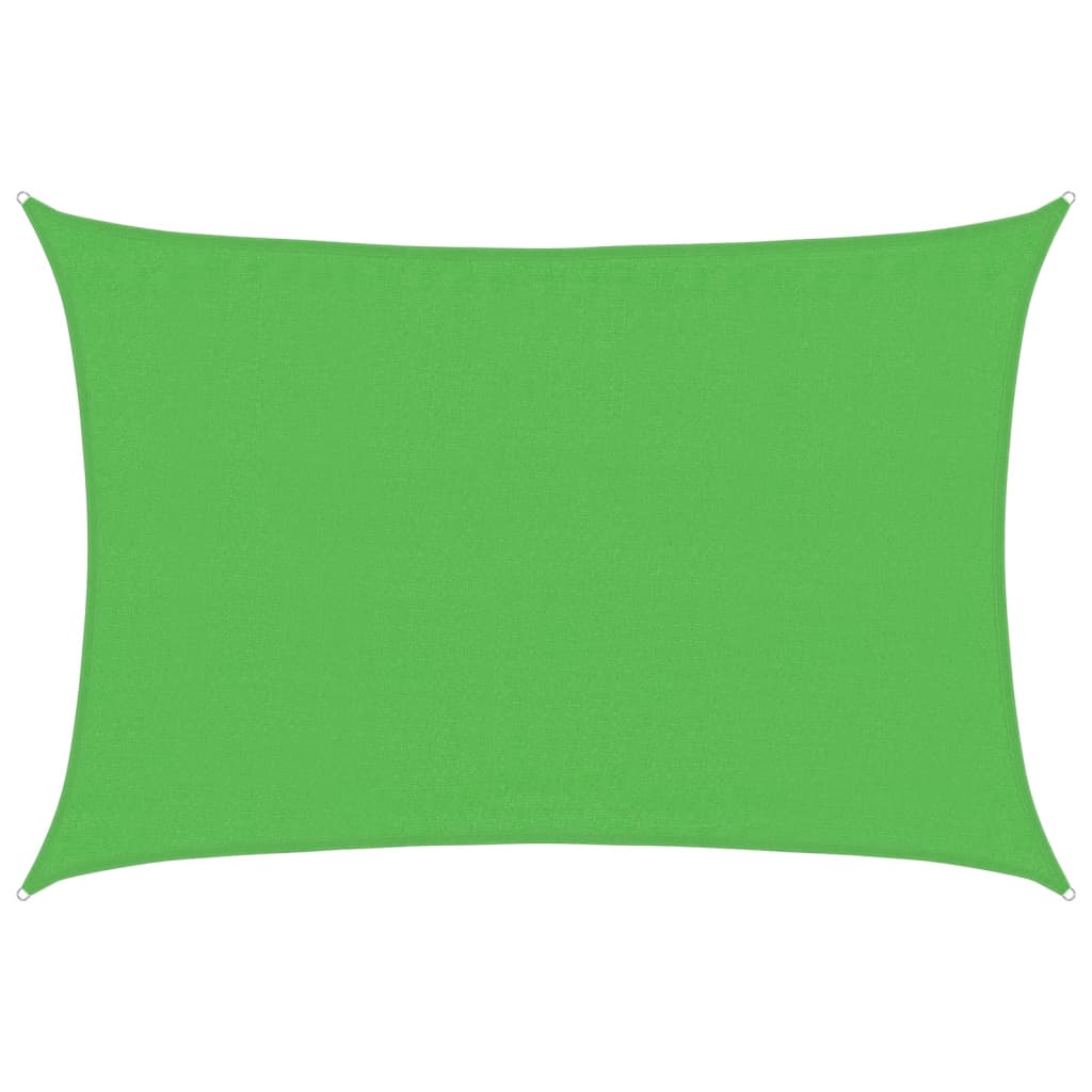 vidaXL Żagiel przeciwsłoneczny, 160 g/m², jasnozielony, 3,5x4,5m, HDPE