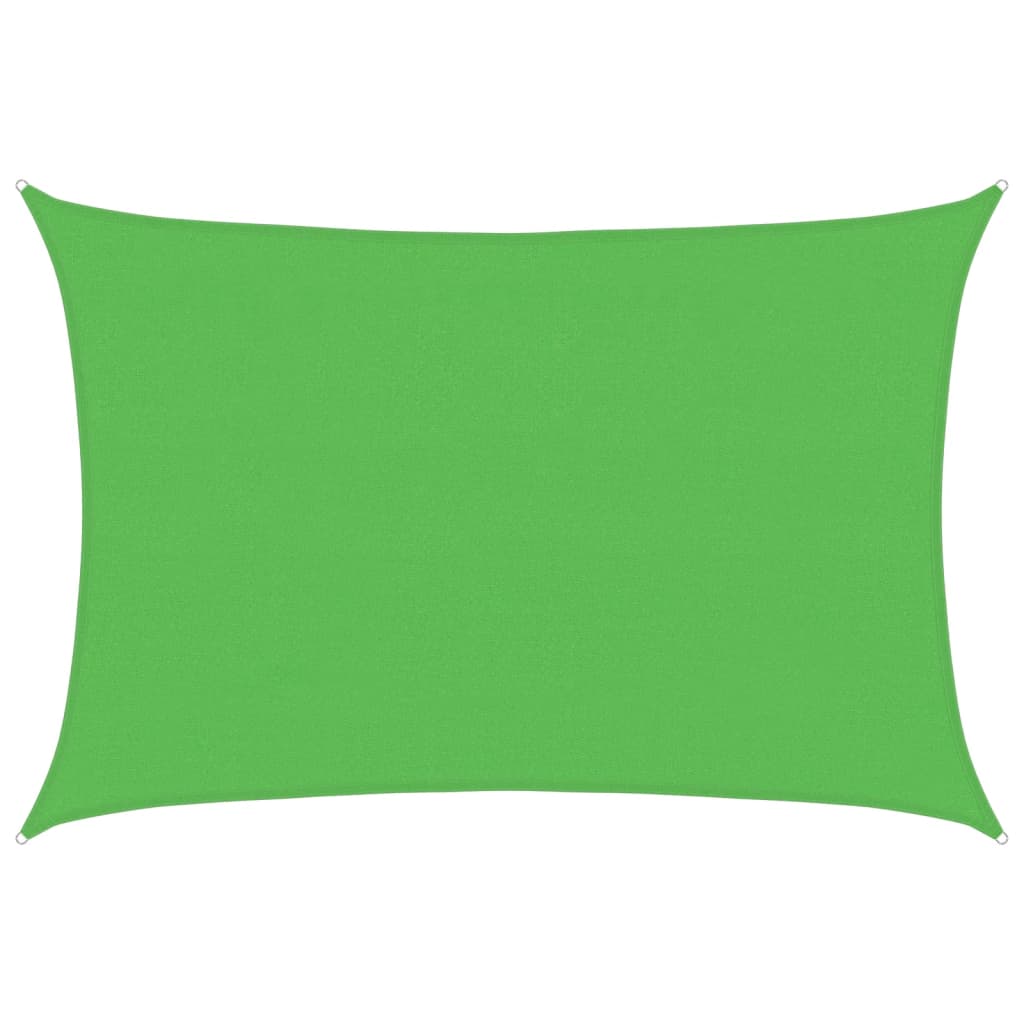vidaXL Żagiel przeciwsłoneczny, 160 g/m², jasnozielony, 4x6 m, HDPE
