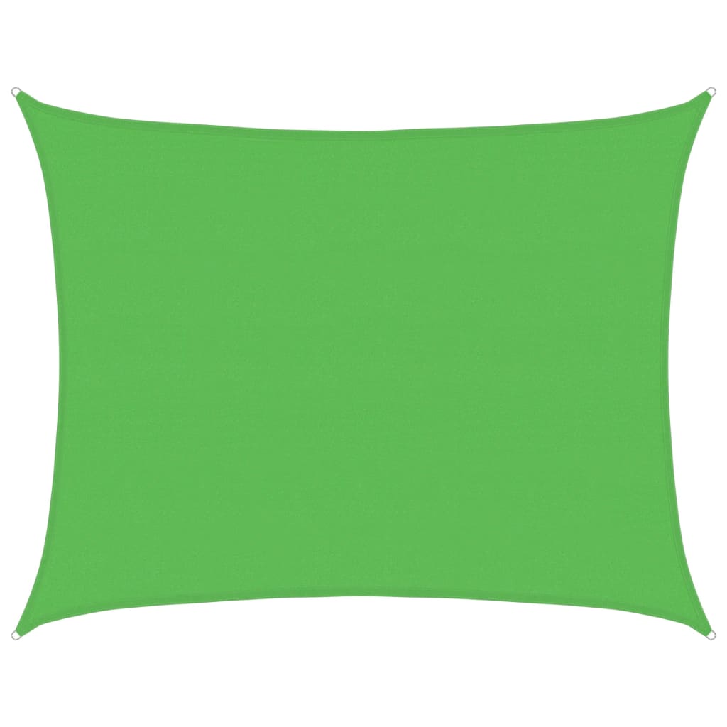 vidaXL Żagiel przeciwsłoneczny, 160 g/m², jasnozielony, 6x7 m, HDPE