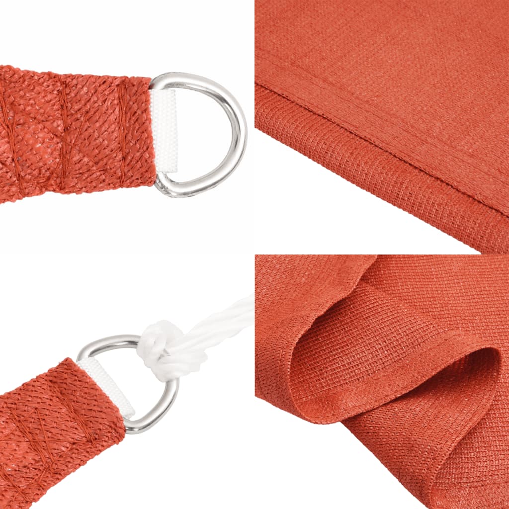 vidaXL Żagiel przeciwsłoneczny, 160 g/m², terakotowy, 2x2 m, HDPE
