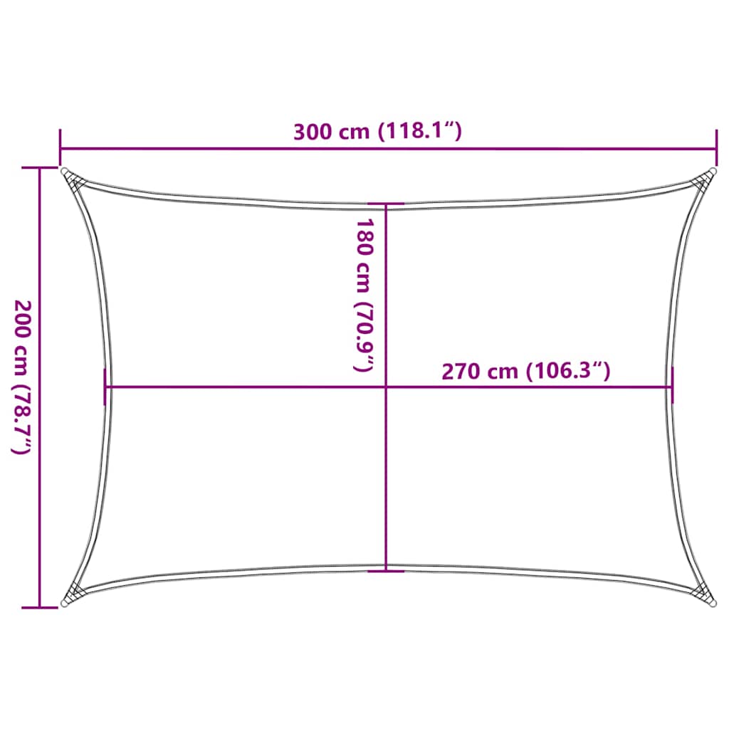 vidaXL Żagiel przeciwsłoneczny, 160 g/m², kolor terakota, 2x3 m, HDPE