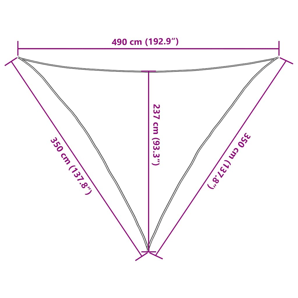 vidaXL Żagiel przeciwsłoneczny, 160 g/m², terakota, 3,5x3,5x4,9m, HDPE