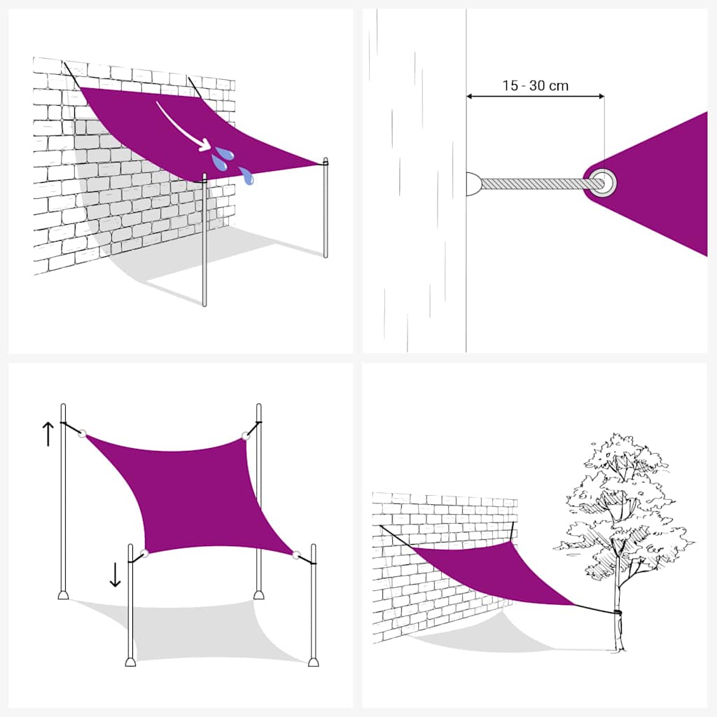 vidaXL Żagiel przeciwsłoneczny, 160 g/m², taupe, 2x4 m, HDPE