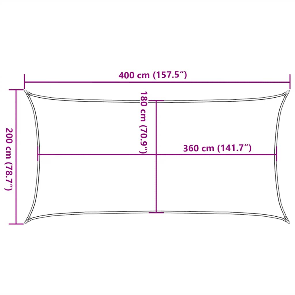 vidaXL Żagiel przeciwsłoneczny, 160 g/m², taupe, 2x4 m, HDPE