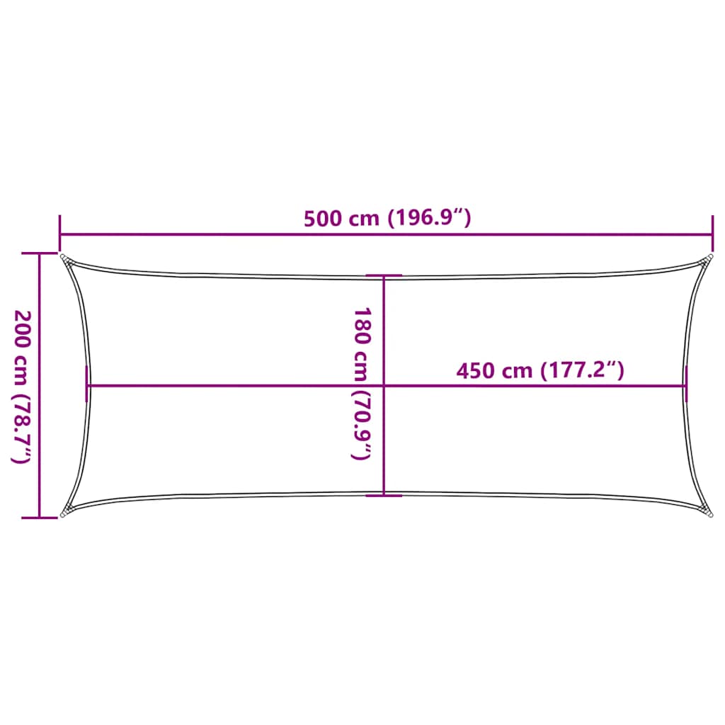 vidaXL Żagiel przeciwsłoneczny, 160 g/m², kolor taupe, 2x5 m, HDPE