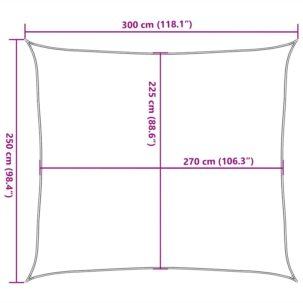 vidaXL Żagiel przeciwsłoneczny, 160 g/m², kolor taupe, 2,5x3 m, HDPE