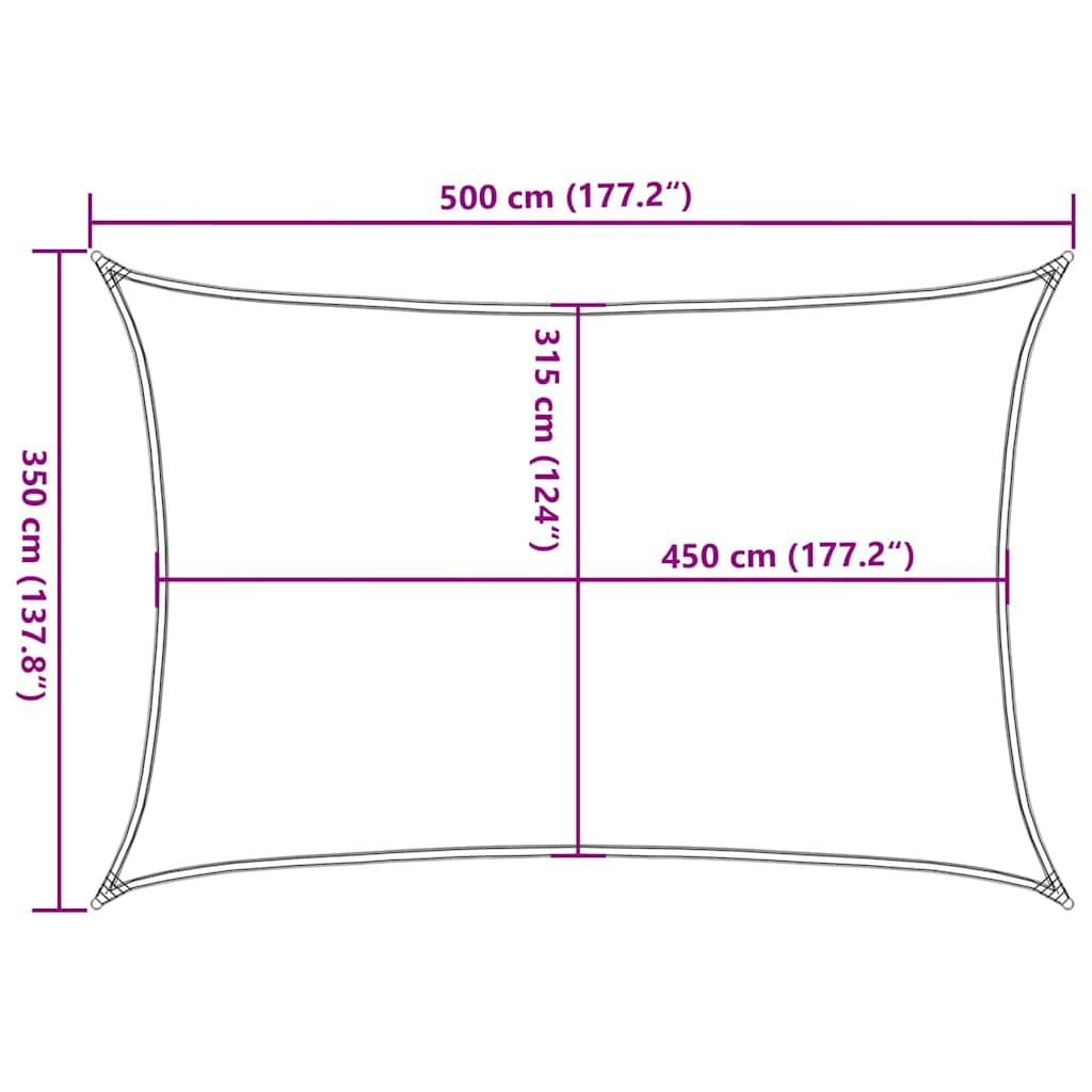 vidaXL Żagiel przeciwsłoneczny, 160 g/m², taupe, 3,5x5 m, HDPE