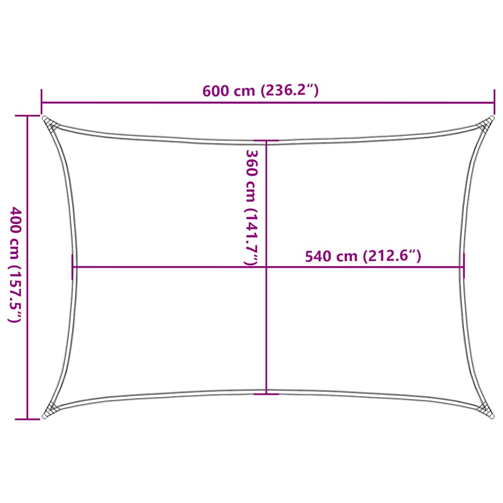 vidaXL Żagiel przeciwsłoneczny, 160 g/m², kolor taupe, 4x6 m, HDPE
