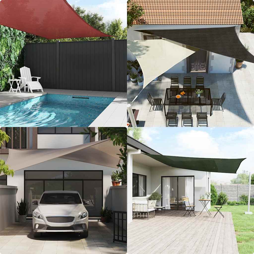 vidaXL Żagiel przeciwsłoneczny, 160 g/m², taupe, 3,5x3,5x4,9m, HDPE
