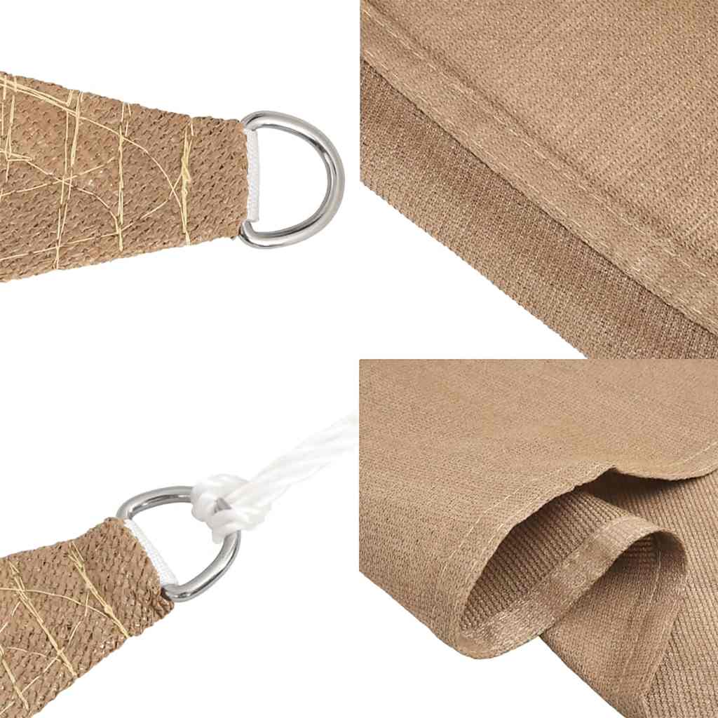 vidaXL Żagiel przeciwsłoneczny, 160 g/m², taupe, 3,5x3,5x4,9m, HDPE