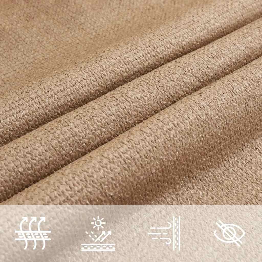 vidaXL Żagiel przeciwsłoneczny, 160 g/m², taupe, 3,5x3,5x4,9m, HDPE