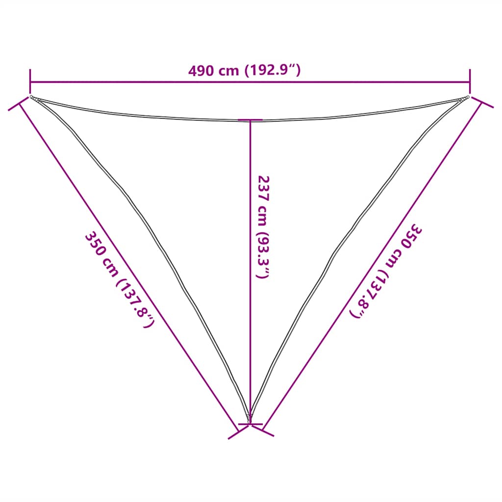 vidaXL Żagiel przeciwsłoneczny, 160 g/m², taupe, 3,5x3,5x4,9m, HDPE