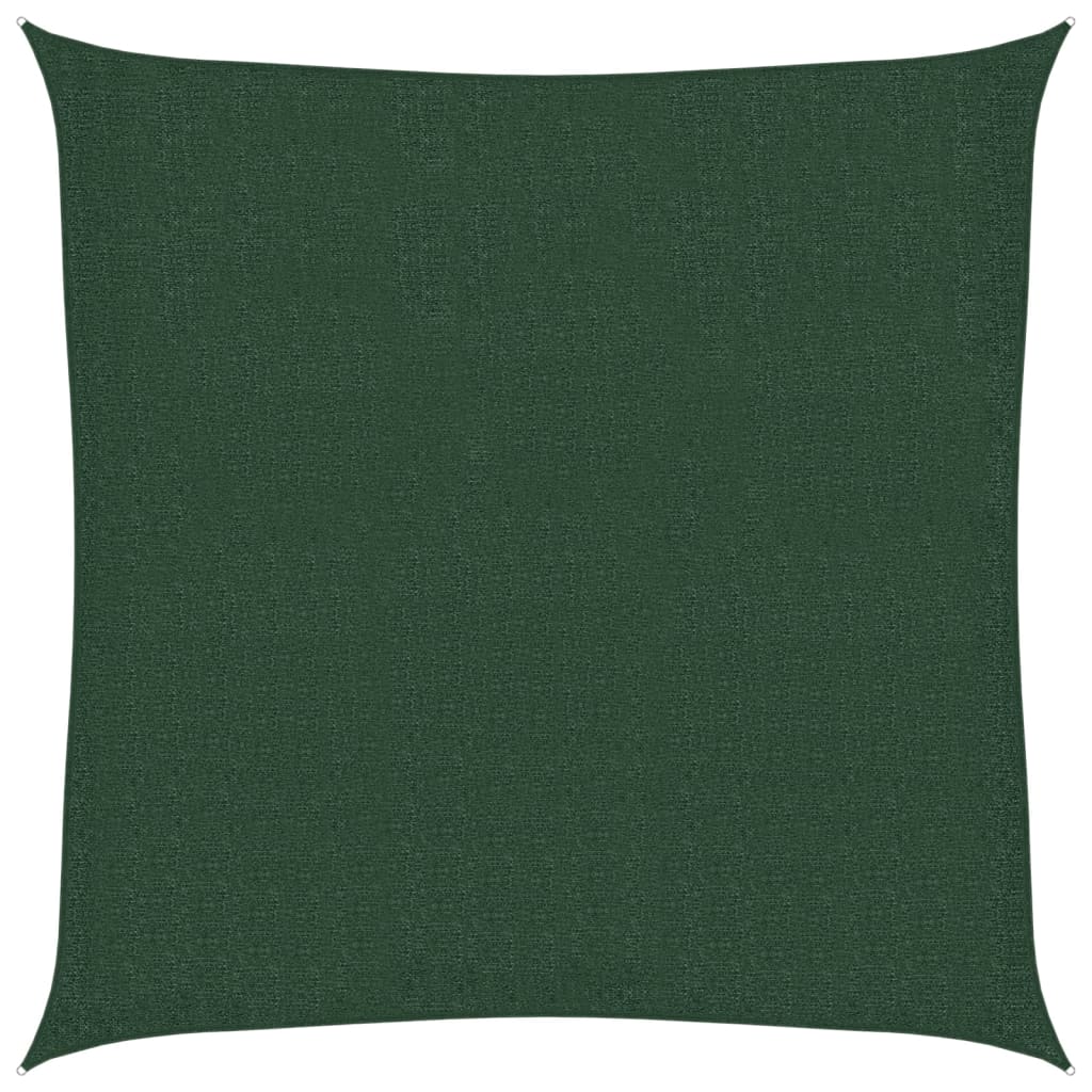 vidaXL Żagiel przeciwsłoneczny, 160 g/m², ciemnozielony, 2x2 m, HDPE
