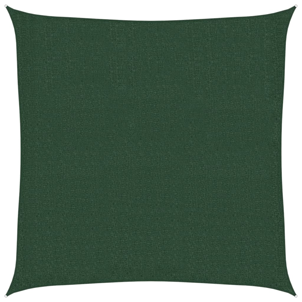 vidaXL Żagiel przeciwsłoneczny, 160g/m², ciemnozielony, 2,5x2,5m, HDPE