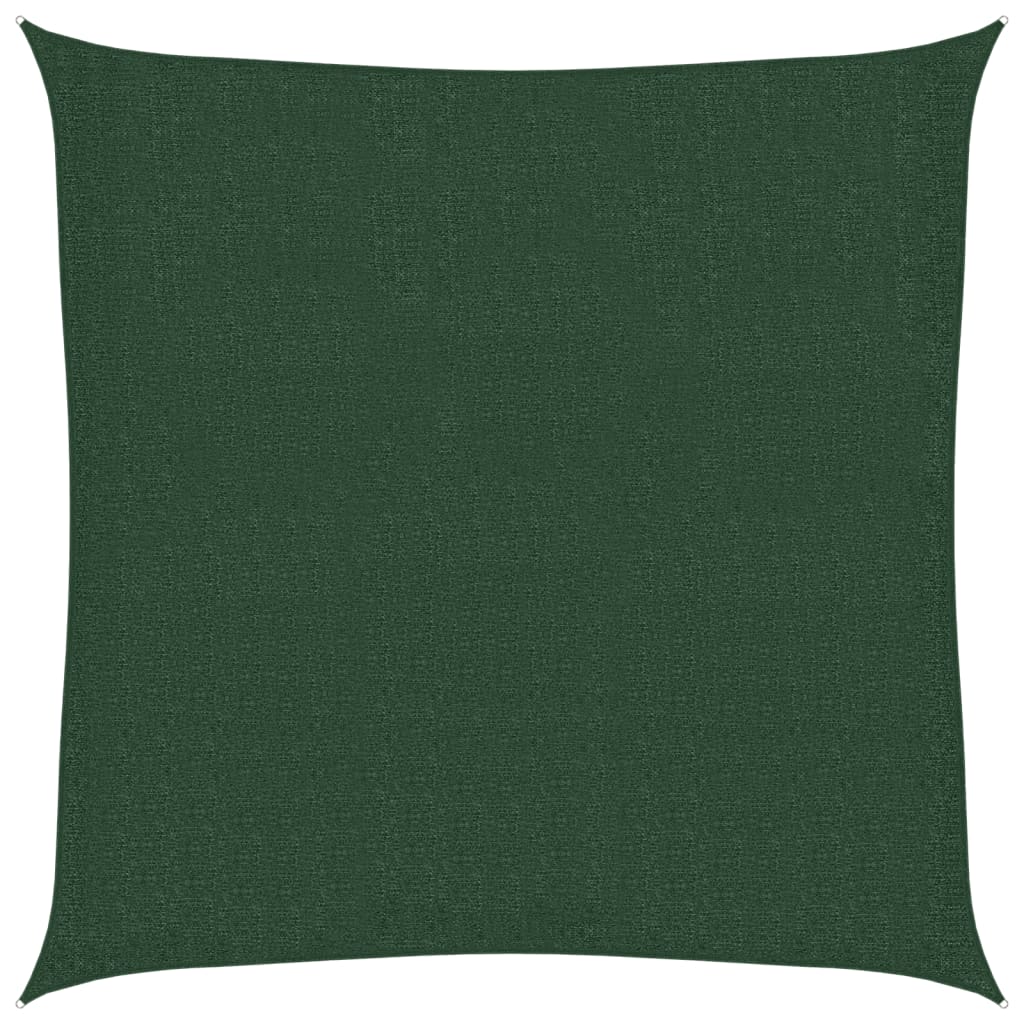 vidaXL Żagiel przeciwsłoneczny, 160 g/m², ciemnozielony, 3x3 m, HDPE