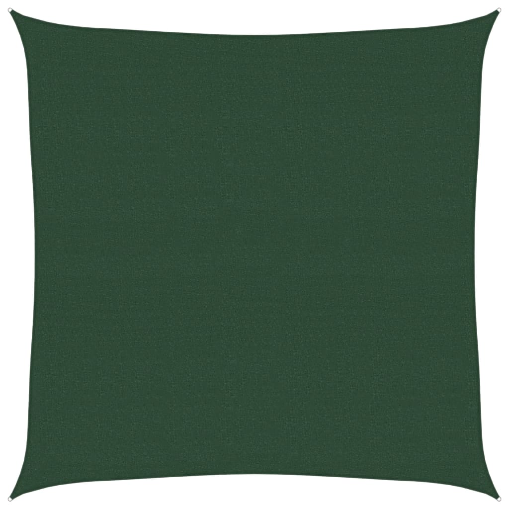 vidaXL Żagiel przeciwsłoneczny 160 g/m², ciemnozielony, 4,5x4,5m, HDPE
