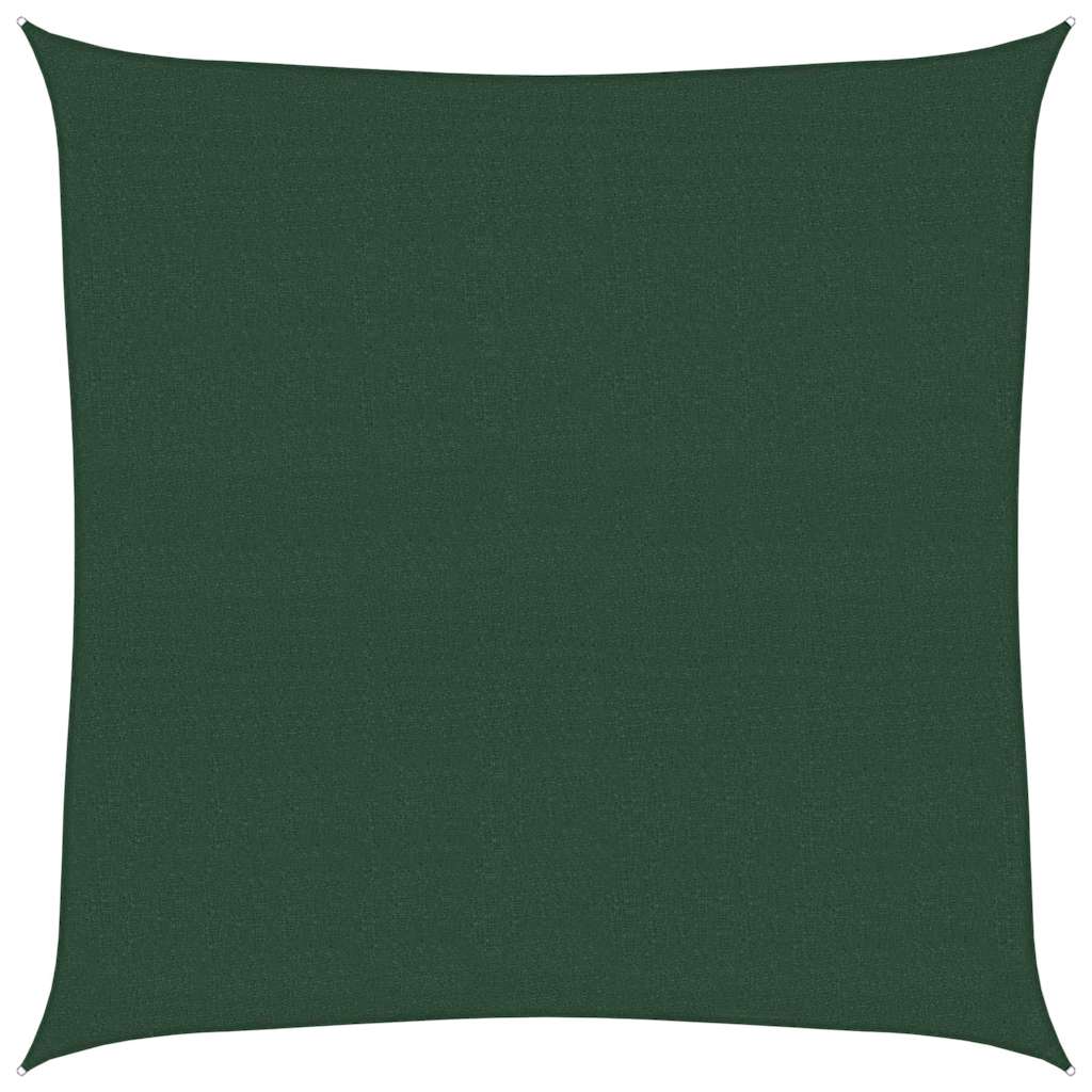 vidaXL Żagiel przeciwsłoneczny, 160 g/m², ciemnozielony, 7x7 m, HDPE