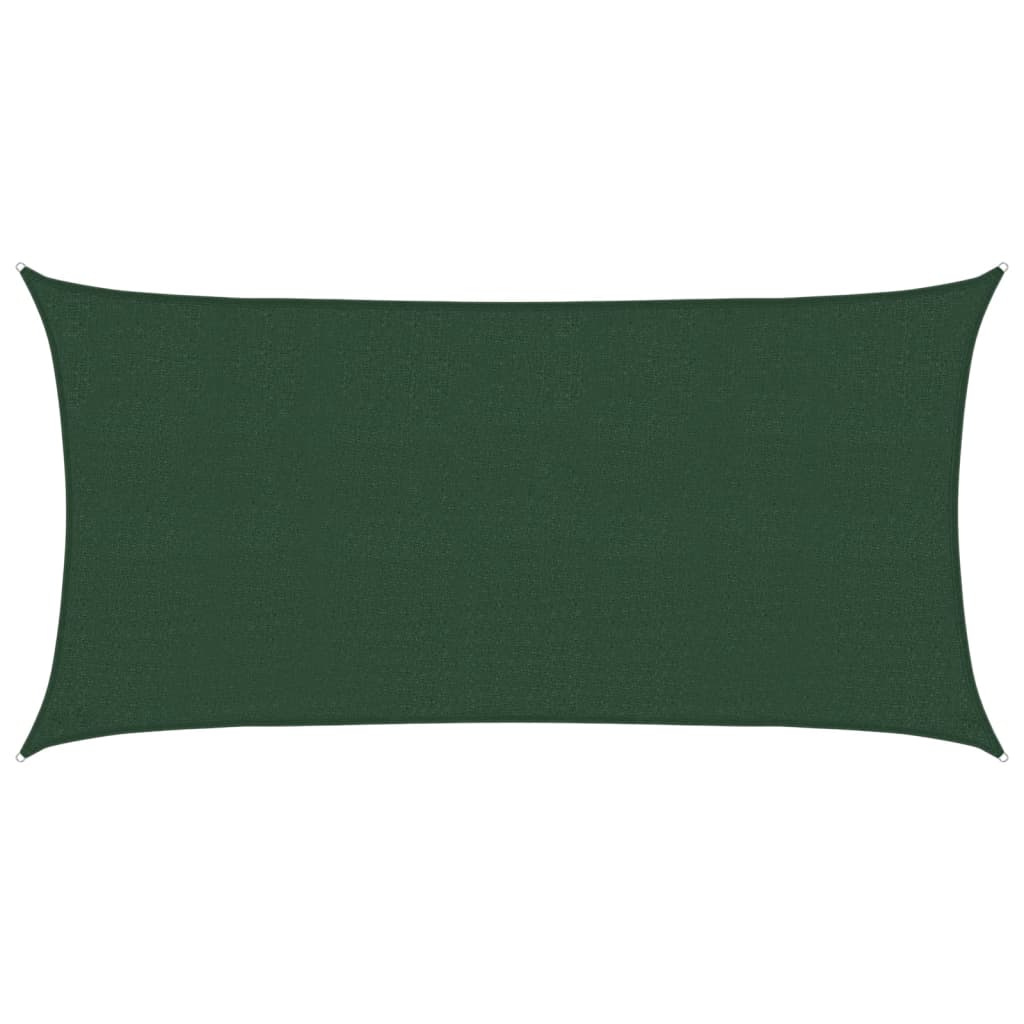 vidaXL Żagiel przeciwsłoneczny, 160 g/m², ciemnozielony, 2x4 m, HDPE