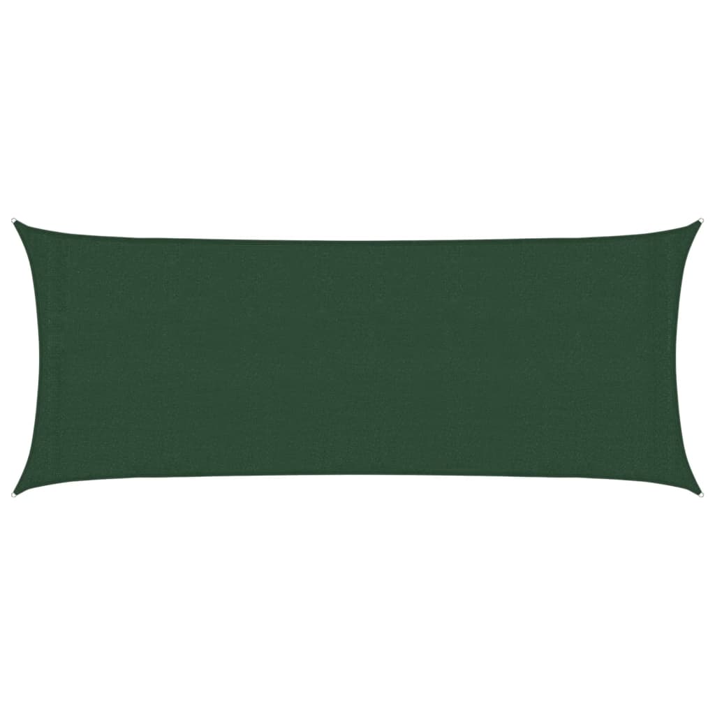 vidaXL Żagiel przeciwsłoneczny, 160 g/m², ciemnozielony, 2x5 m, HDPE