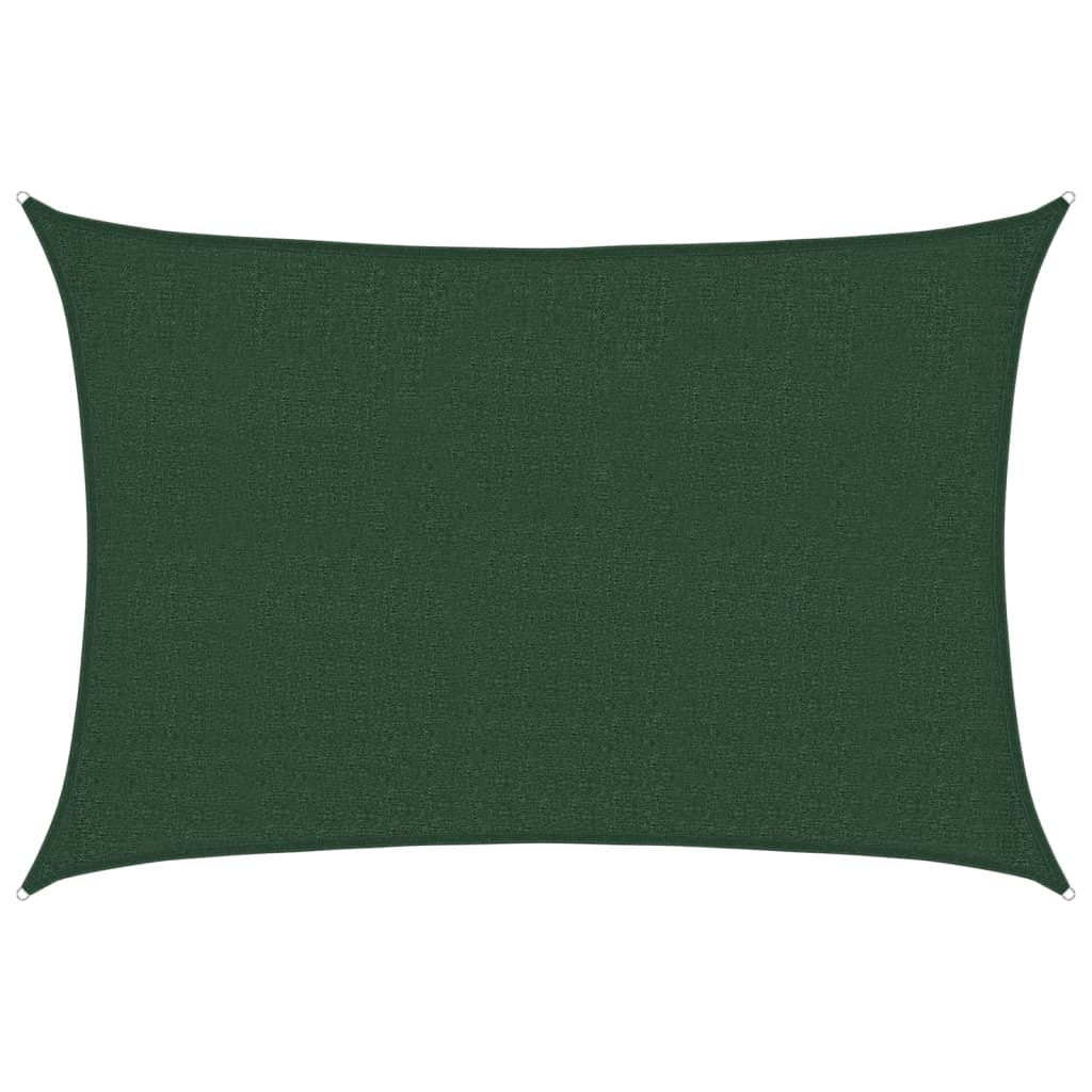 vidaXL Żagiel przeciwsłoneczny, 160 g/m², ciemnozielony, 2,5x3,5 m