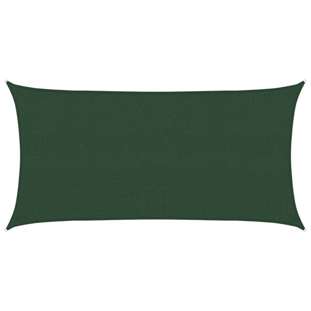 vidaXL Żagiel przeciwsłoneczny, 160 g/m², ciemnozielony, 2,5x5 m, HDPE