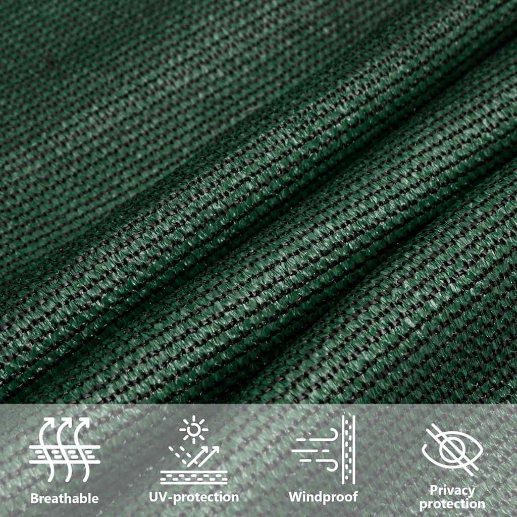 vidaXL Żagiel przeciwsłoneczny, 160 g/m², ciemnozielony, 3x4,5 m, HDPE