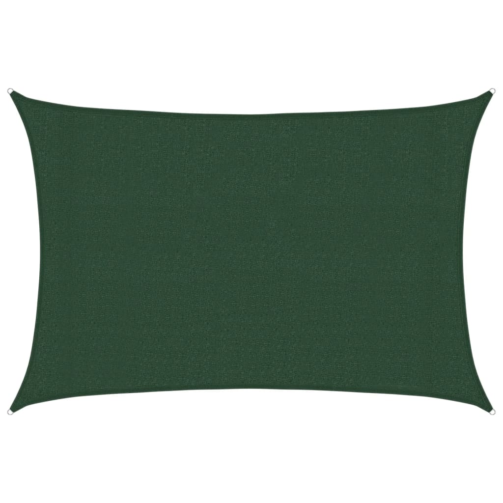 vidaXL Żagiel przeciwsłoneczny, 160 g/m², ciemnozielony, 3x5 m, HDPE