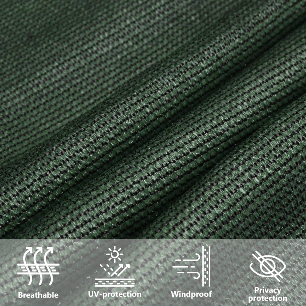 vidaXL Żagiel przeciwsłoneczny, 160 g/m², ciemnozielony, 3x5 m, HDPE