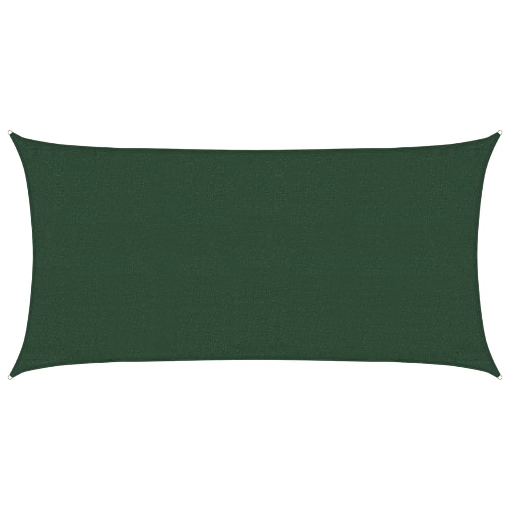 vidaXL Żagiel przeciwsłoneczny, 160 g/m², ciemnozielony, 3x6 m, HDPE