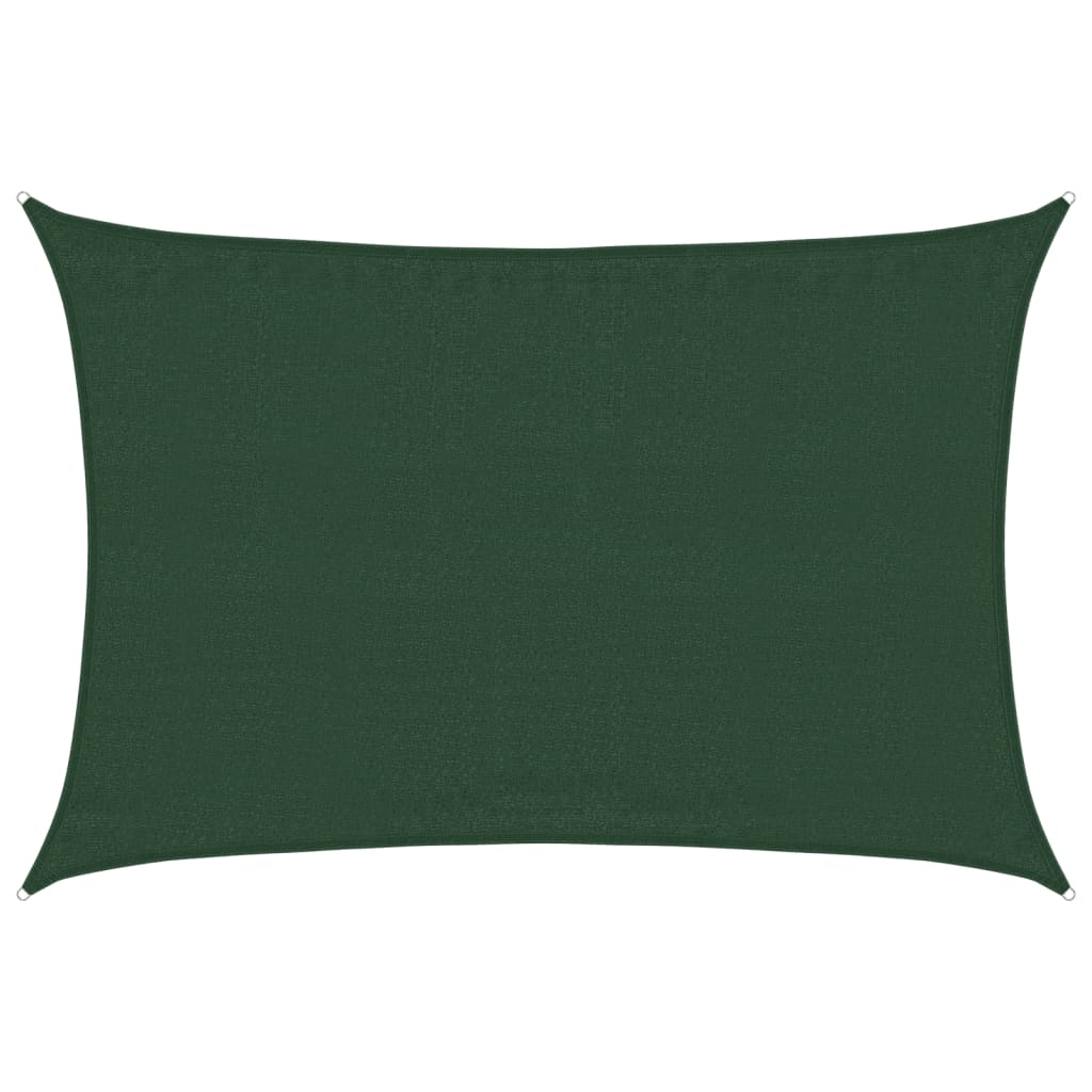 vidaXL Żagiel przeciwsłoneczny, 160 g/m², ciemnozielony, 3x4,5 m, HDPE