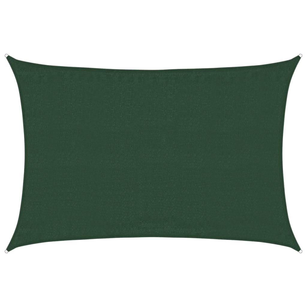 vidaXL Żagiel przeciwsłoneczny, 160 g/m², ciemnozielony, 3,5x5 m, HDPE