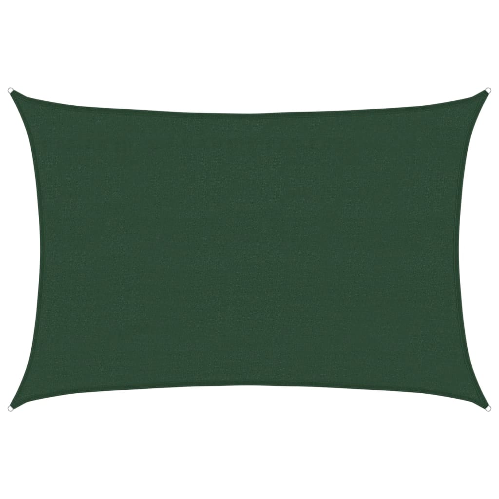 vidaXL Żagiel przeciwsłoneczny, 160 g/m², ciemnozielony, 4x5 m, HDPE