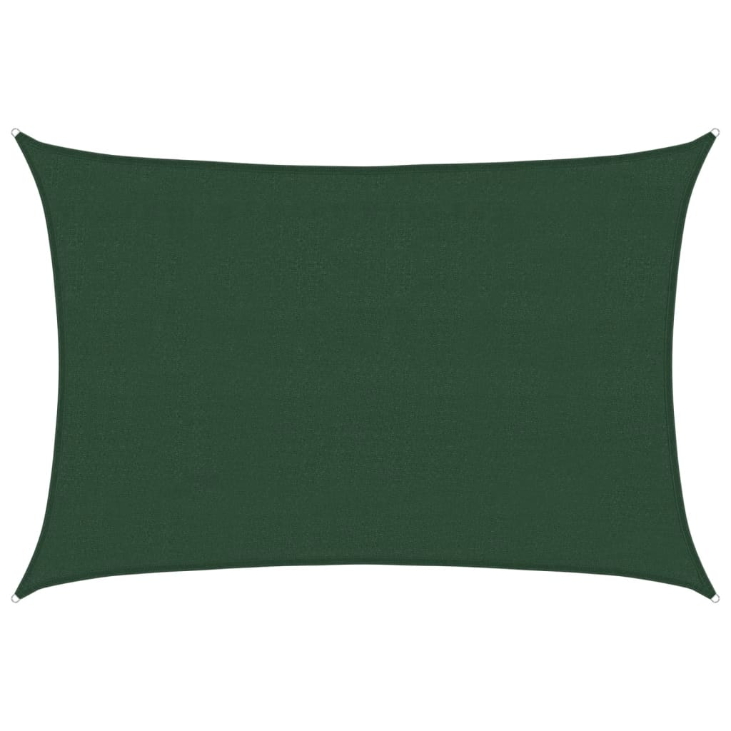 vidaXL Żagiel przeciwsłoneczny, 160 g/m², ciemnozielony, 4x6 m, HDPE
