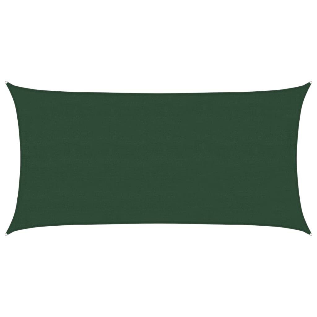 vidaXL Żagiel przeciwsłoneczny, 160 g/m², ciemnozielony, 4x7 m, HDPE