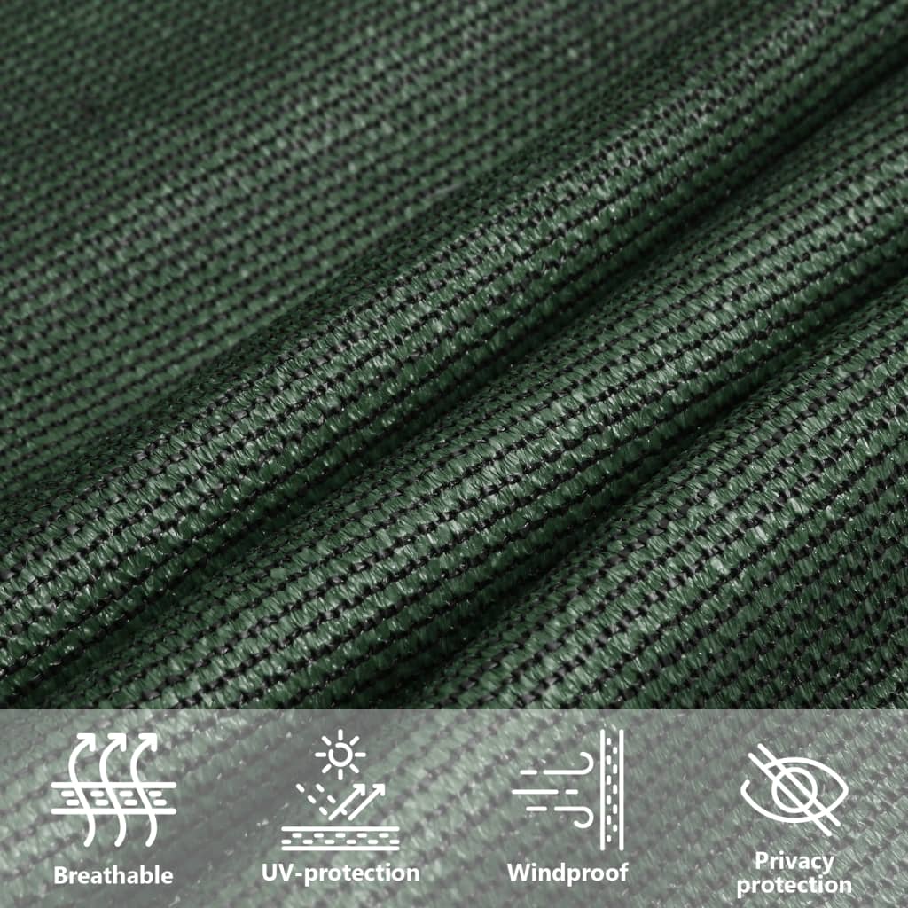 vidaXL Żagiel przeciwsłoneczny, 160 g/m², ciemnozielony, 4x7 m, HDPE