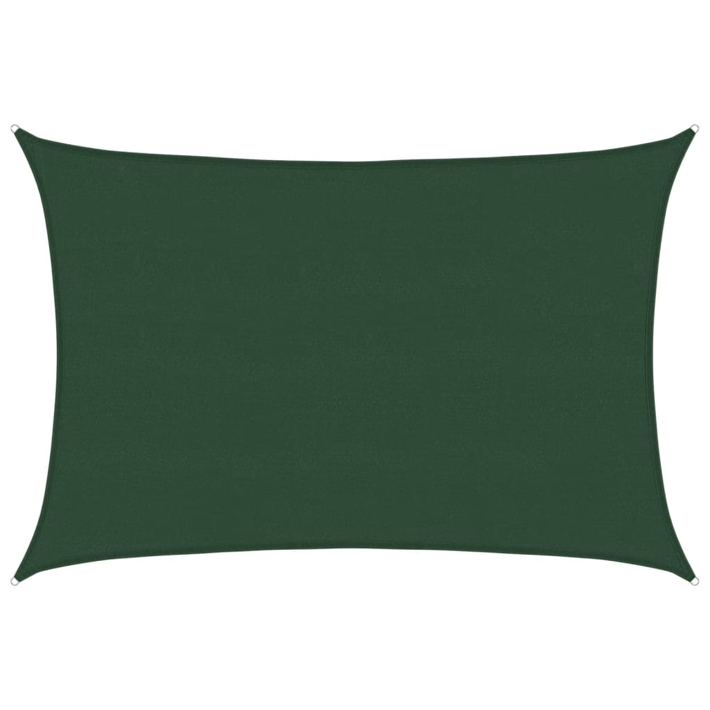 vidaXL Żagiel przeciwsłoneczny, 160 g/m², ciemnozielony, 5x6 m, HDPE