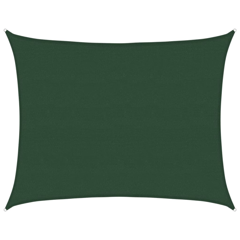 vidaXL Żagiel przeciwsłoneczny, 160 g/m², ciemnozielony, 6x7 m, HDPE