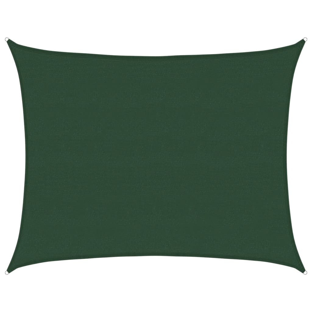 vidaXL Żagiel przeciwsłoneczny, 160 g/m², ciemnozielony, 6x8 m, HDPE