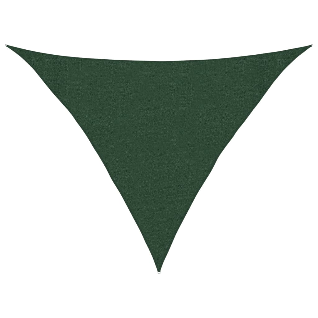 vidaXL Żagiel przeciwsłoneczny 160 g/m² ciemnozielony, 3x3x4,2 m, HDPE