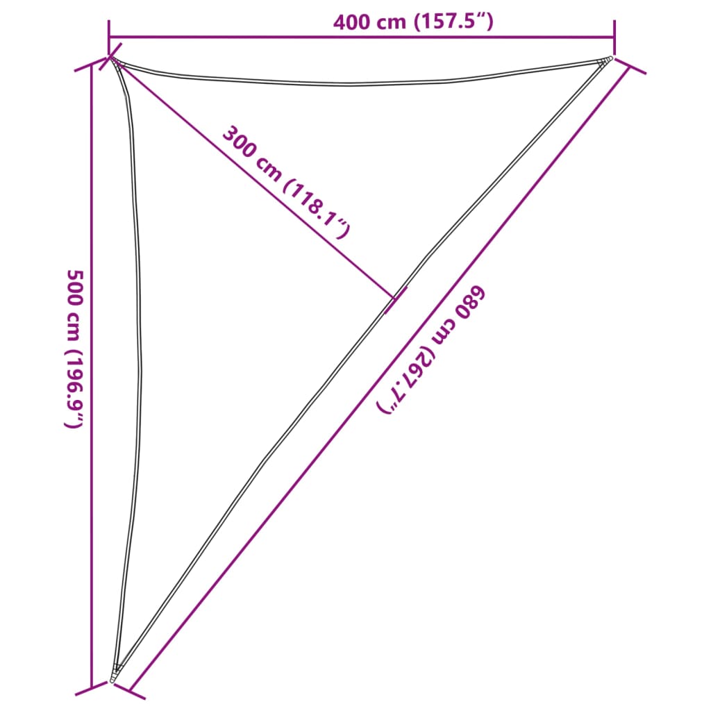 vidaXL Żagiel przeciwsłoneczny, 160g/m², ciemnozielony, 4x5x6,8m, HDPE