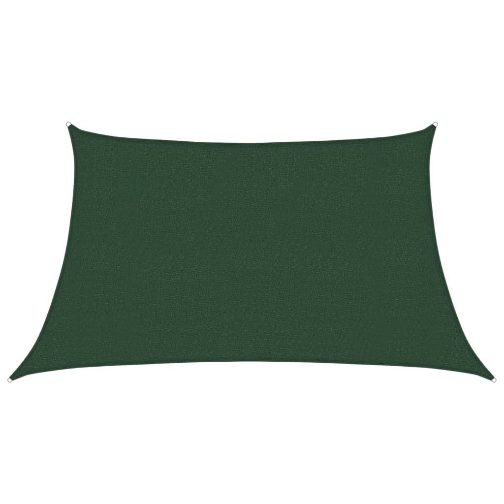 vidaXL Żagiel przeciwsłoneczny, 160 g/m², ciemnozielony, 3/4x2 m, HDPE