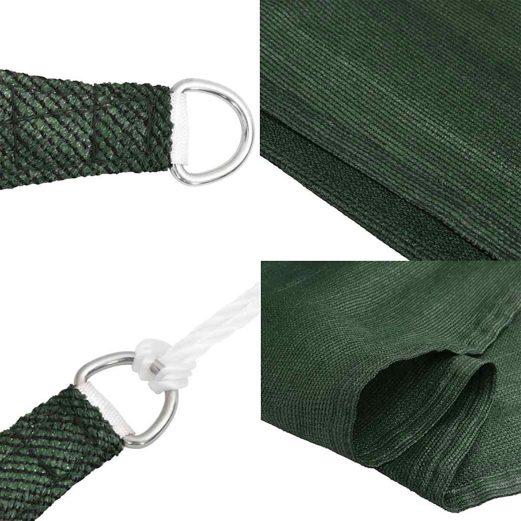 vidaXL Żagiel przeciwsłoneczny, 160 g/m², trapezowy, ciemnozielony