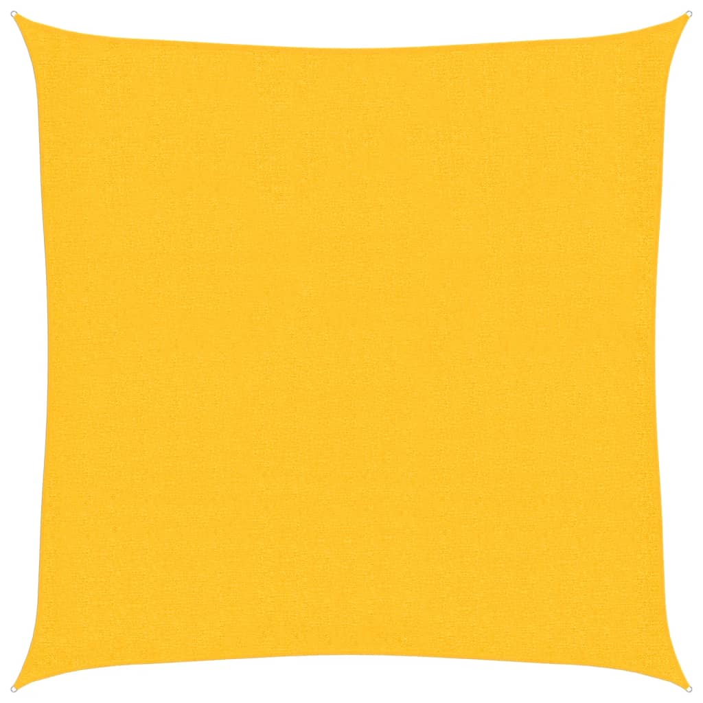 vidaXL Żagiel przeciwsłoneczny, 160 g/m², żółty, 2x2 m, HDPE