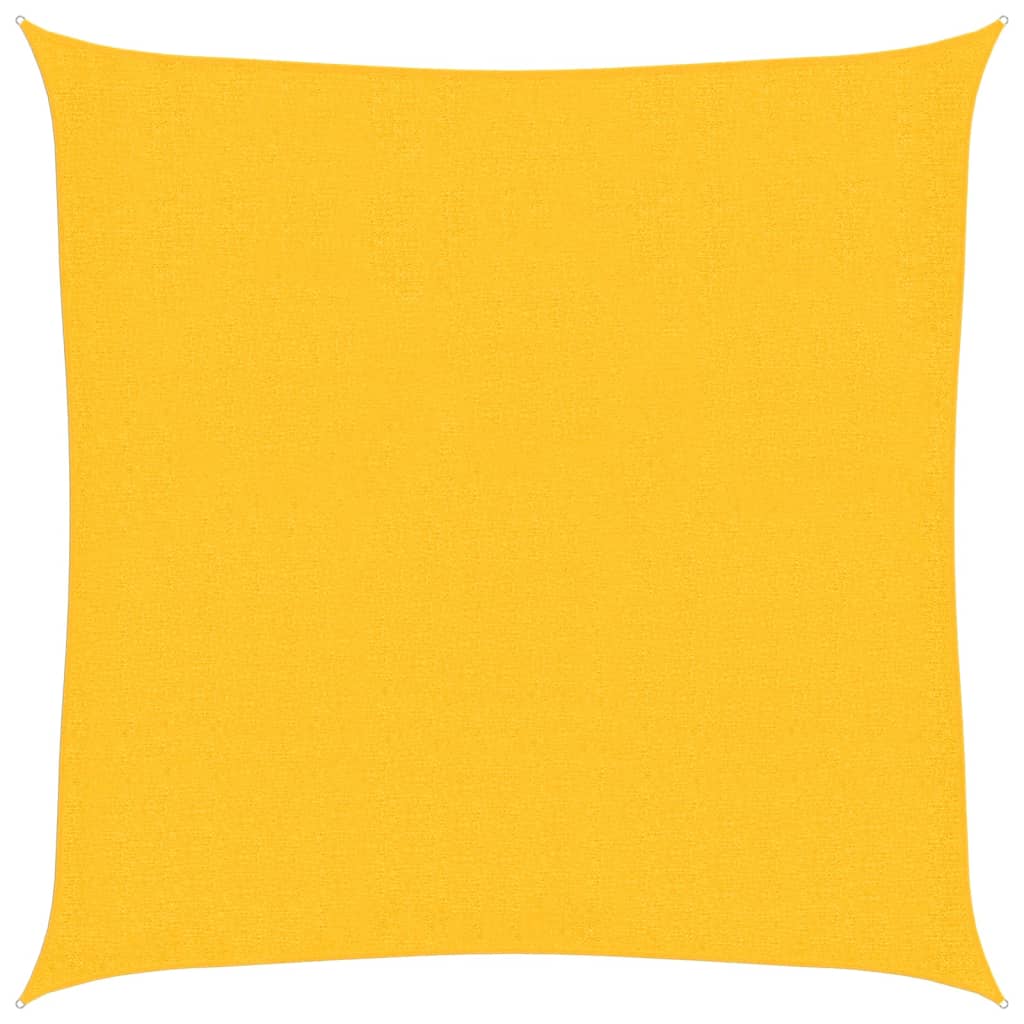 vidaXL Żagiel przeciwsłoneczny, 160 g/m², żółty, 2,5x2,5 m, HDPE