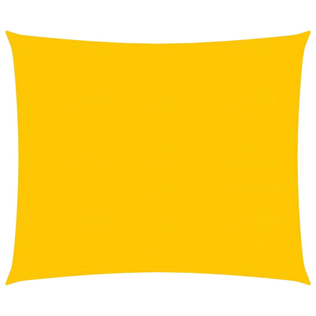 vidaXL Żagiel przeciwsłoneczny, 160 g/m², żółty, 5x5 m, HDPE